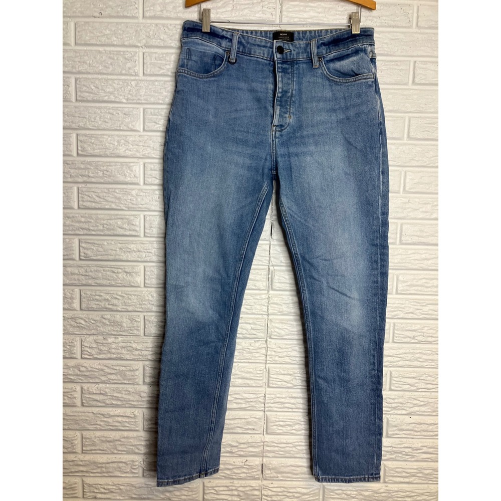 Neuw Ray Tapered Jeans Mens 33x32 Blue Excellent Button Fly Denim Pants